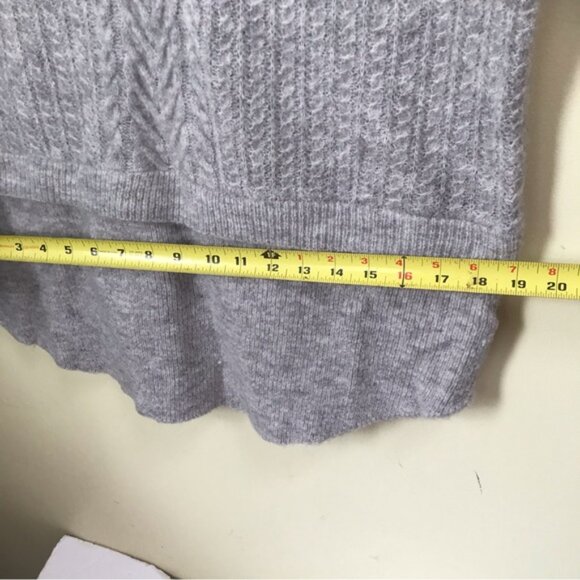 TAHARI NEW Cable Knit Oversized Mohair Wool Spandex Long Sweater Stretch Cozy L - Picture 15 of 16